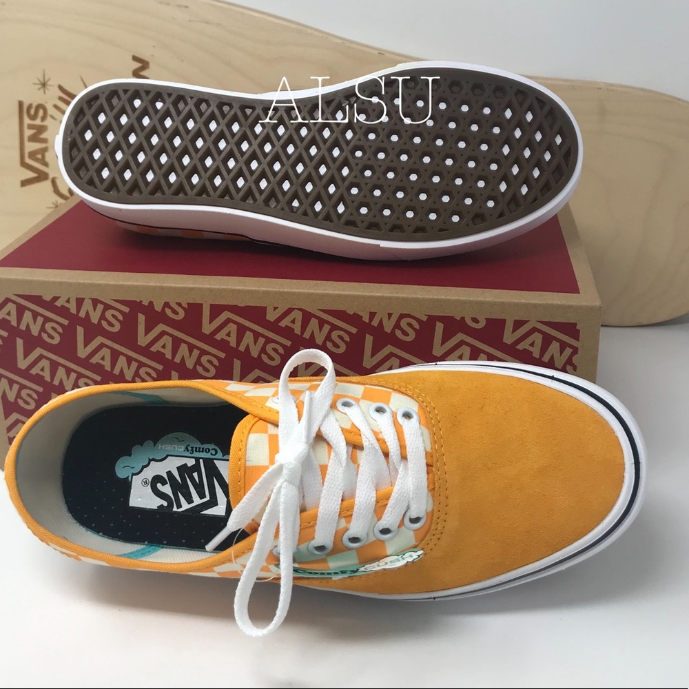 VANS Comfycush Authentic Checker Zinnia Yellow W - Picture 8 of 8